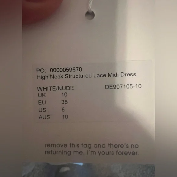 Misguided high structured lace midi dress NWT - Picture 3 of 3